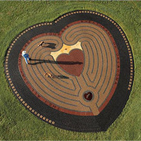 Labyrinths in Stone heart-shaped labyrinth
