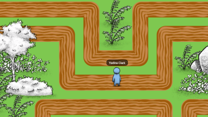 Screenshot of Topia virtual labyrinth garden