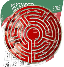 December calendar and labyrinth